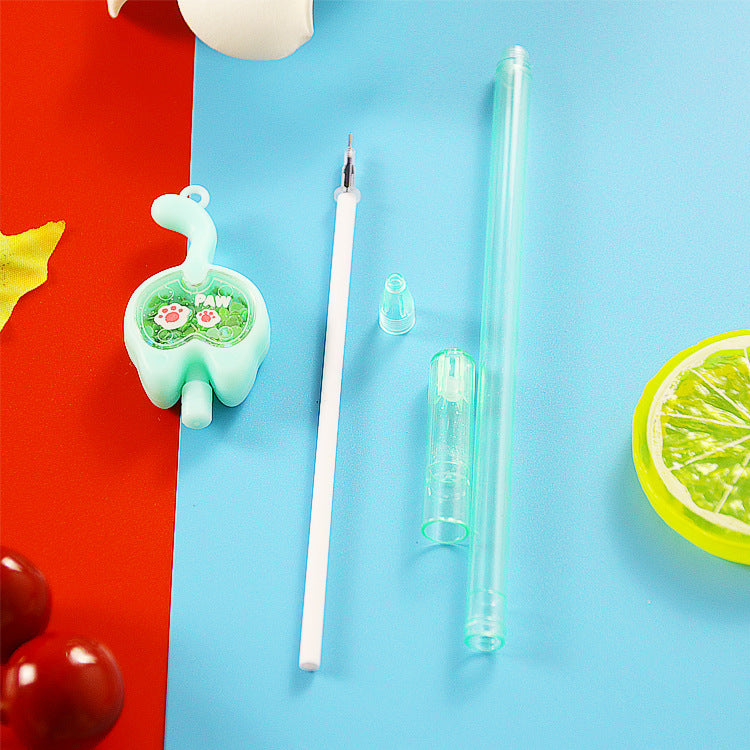 Bolígrafo de lentejuelas de gato de plástico al por mayor